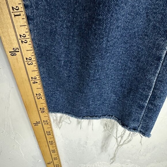 Levi’s Wedgie Skinny High Rise Distressed Raw Hem Dark Wash Jeans Women's 27 - Picture 8 of 10